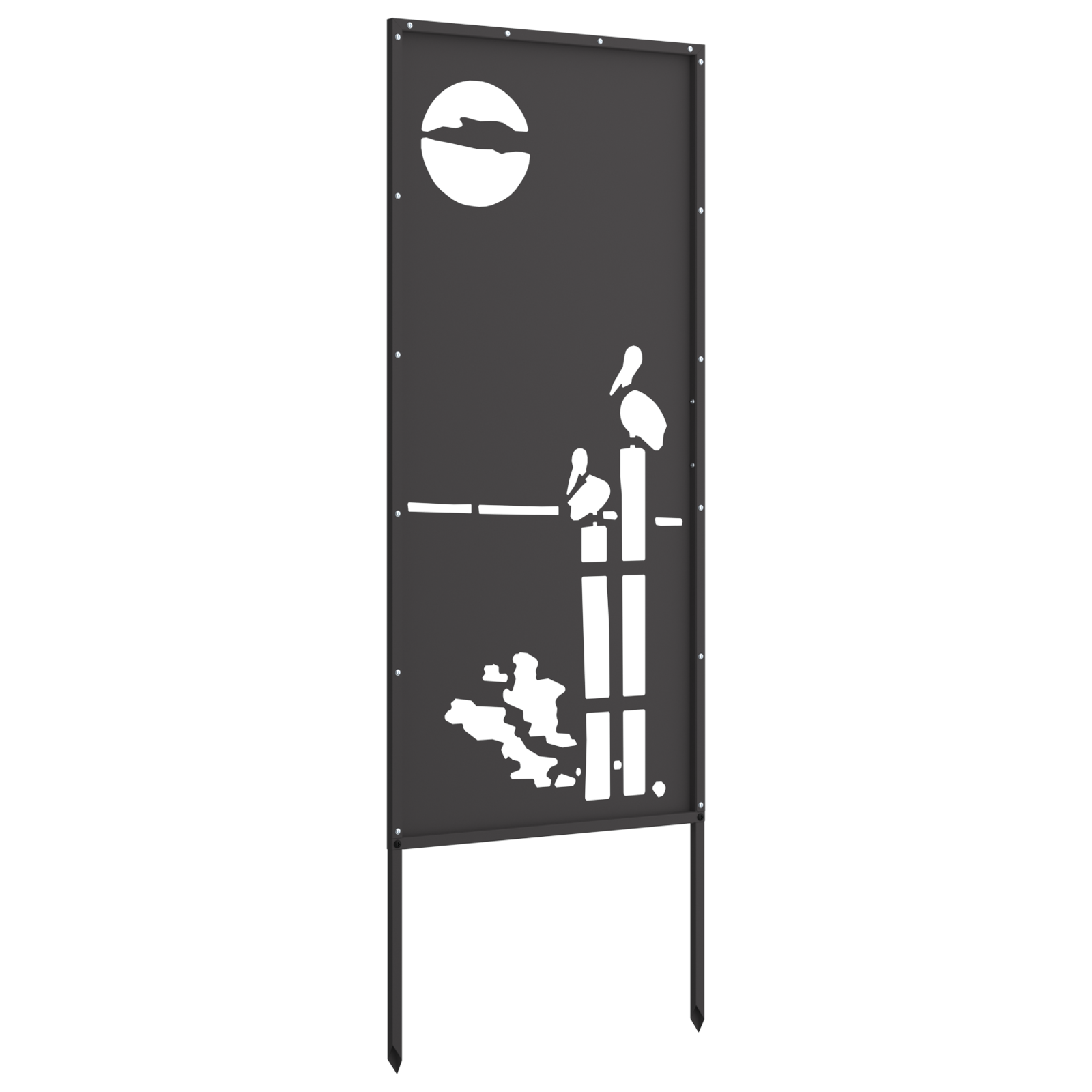 Schermo per privacy in giardino Traforo Nero 50 x 140 cm
