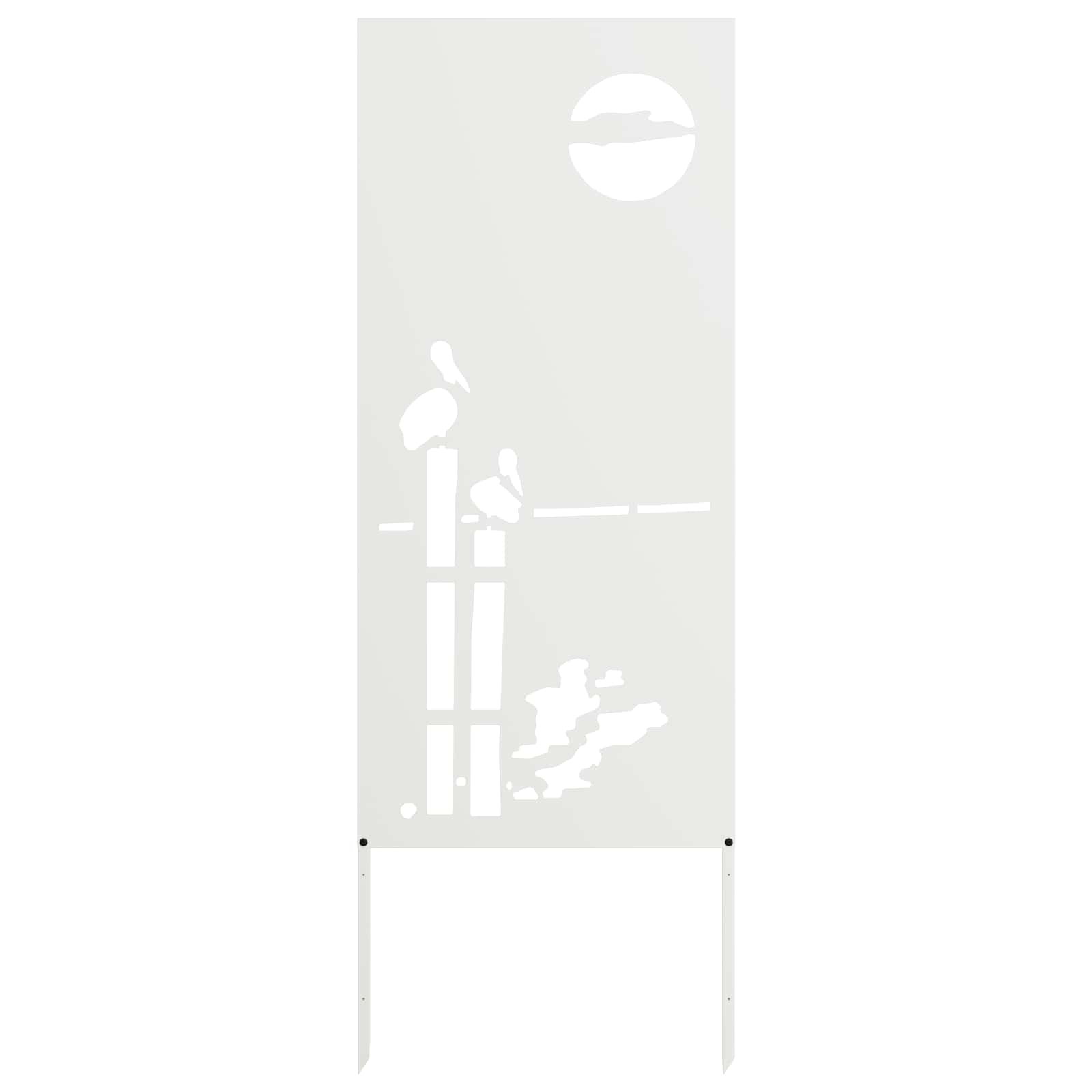 Schermo per privacy in giardino Traforo Bianco 50 x 140 cm