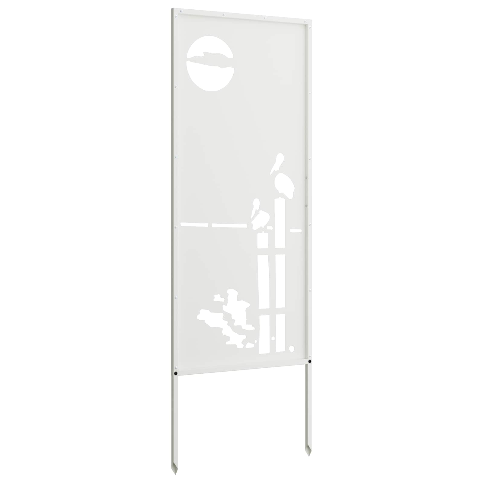Schermo per privacy in giardino Traforo Bianco 50 x 140 cm