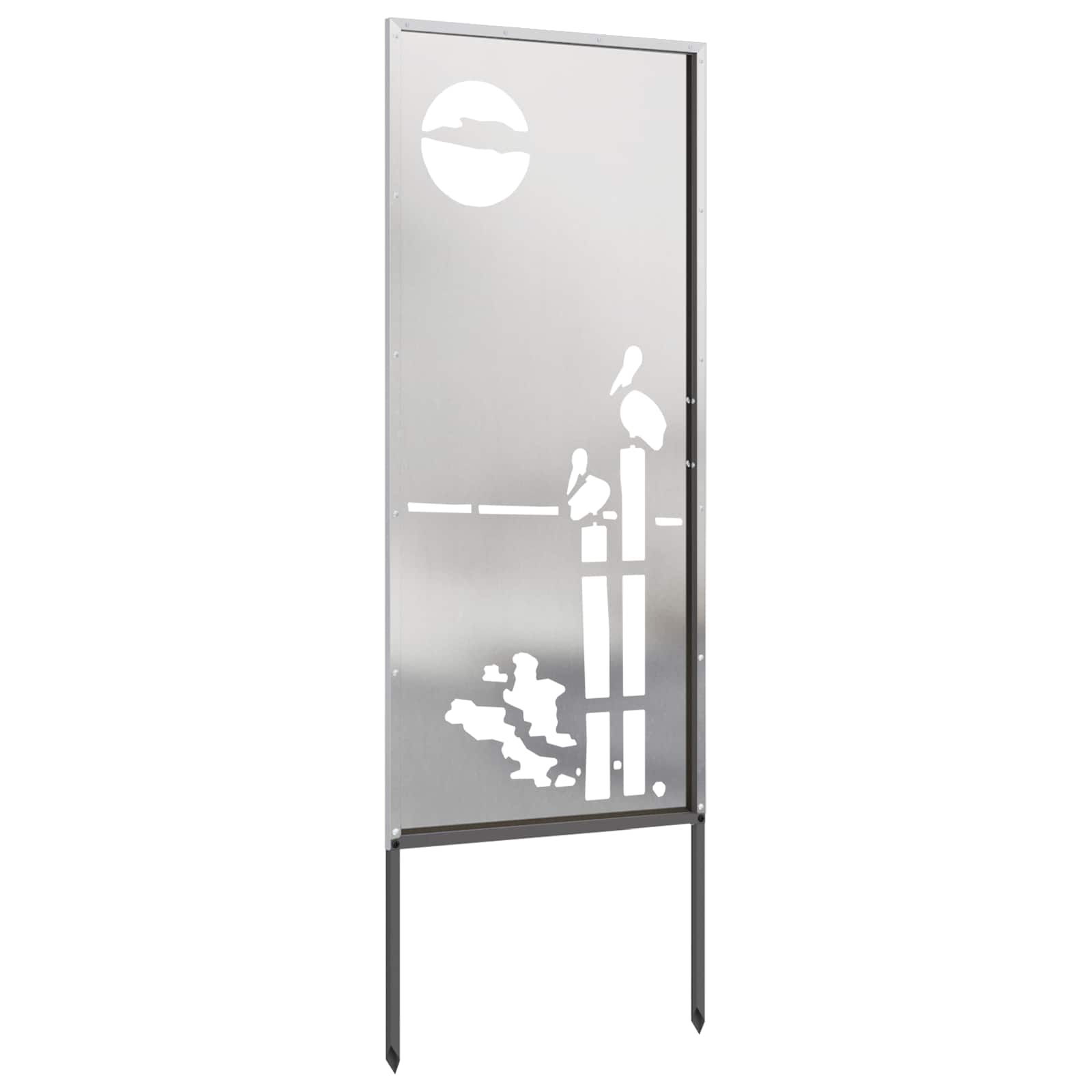 Schermo per privacy in giardino Traforo Argento 50 x 140 cm