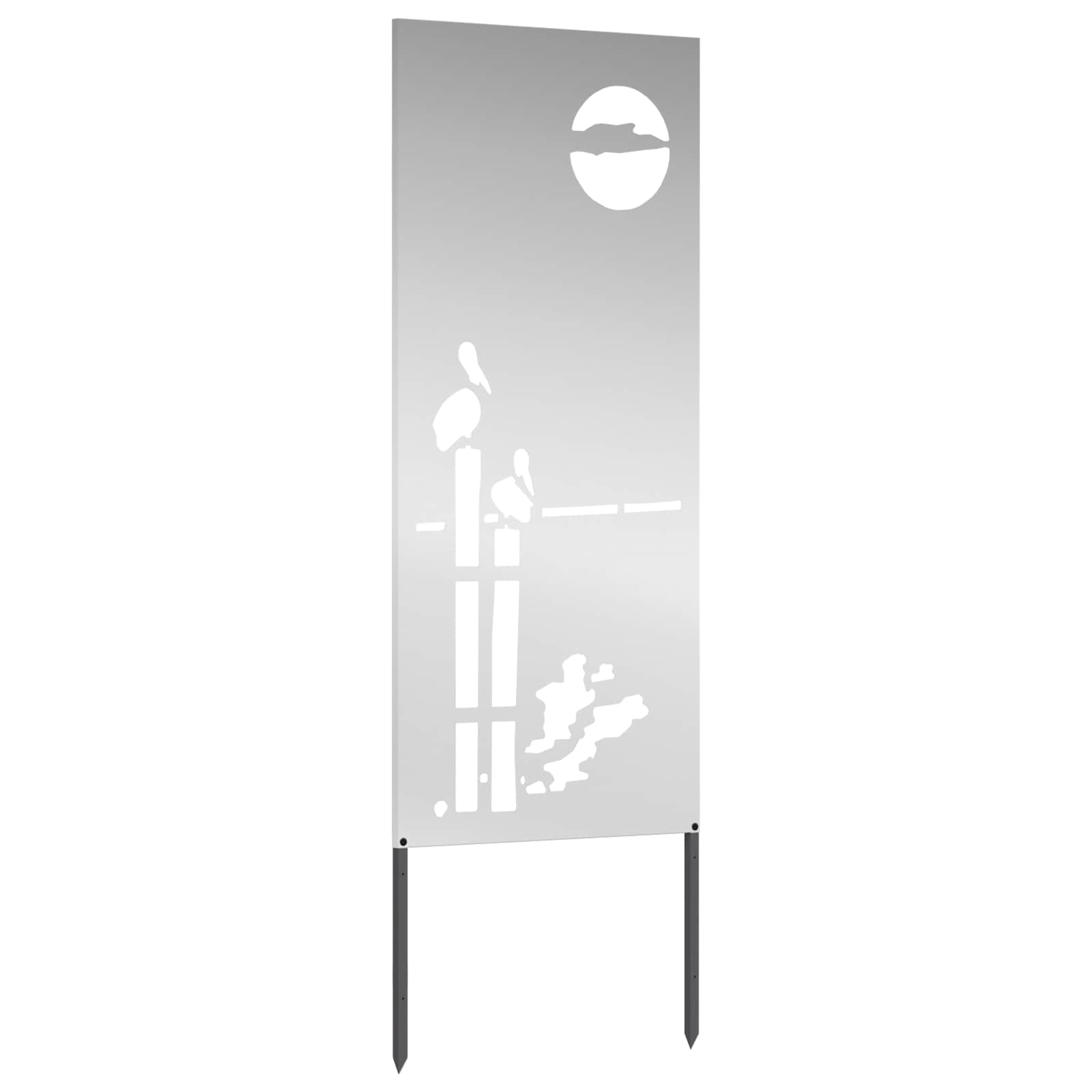 Schermo per privacy in giardino Traforo Argento 50 x 140 cm