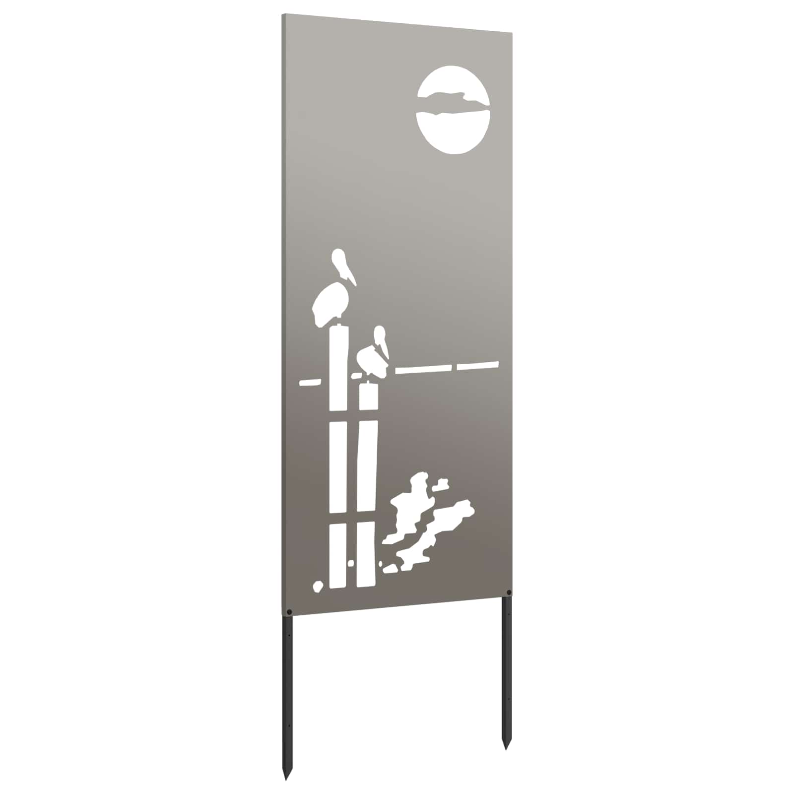Schermo per privacy in giardino Traforo Ruggine 50 x 140 cm