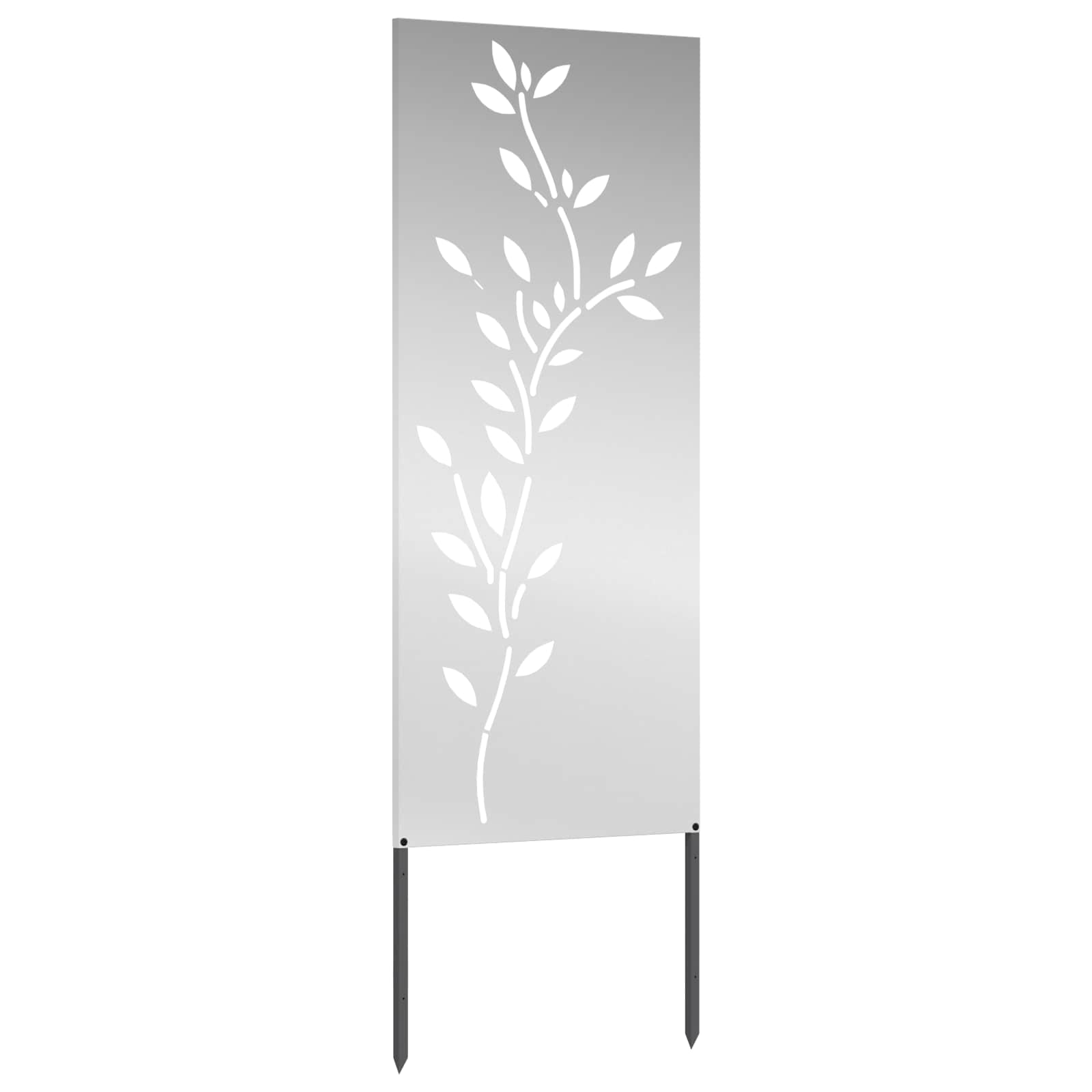 Schermo per privacy in giardino Floreale Argento 50 x 140 cm