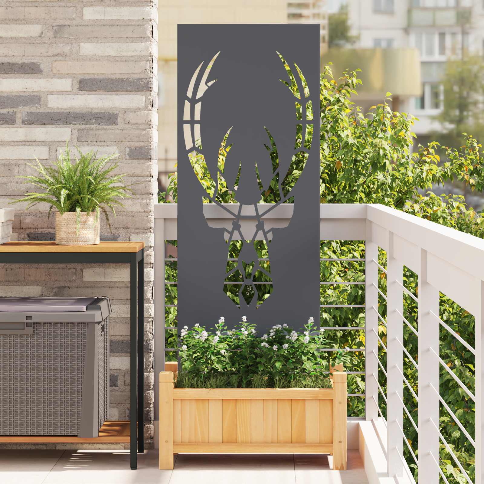 Schermo per privacy in giardino Antracite 50 x 140 cm