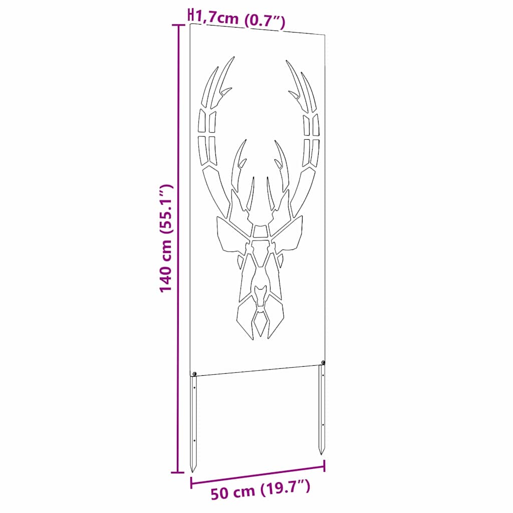 Schermo per privacy in giardino Antracite 50 x 140 cm