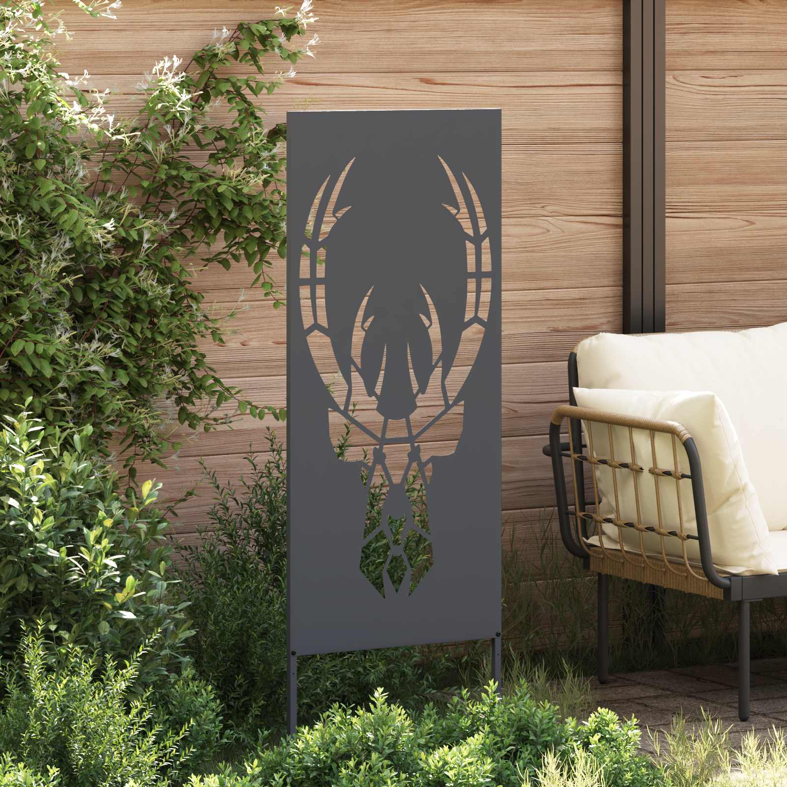Schermo per privacy in giardino Antracite 50 x 140 cm