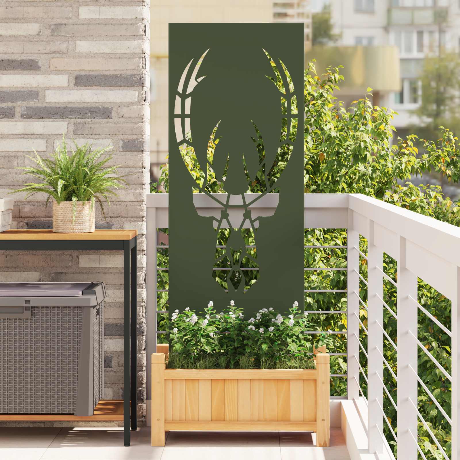 Schermo per privacy in giardino Oliver verde 50 x 140 cm