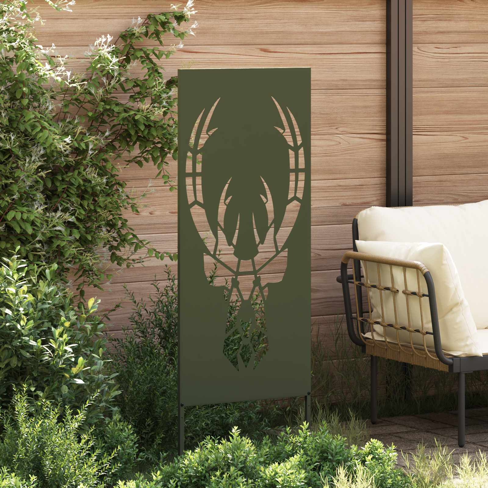 Schermo per privacy in giardino Oliver verde 50 x 140 cm