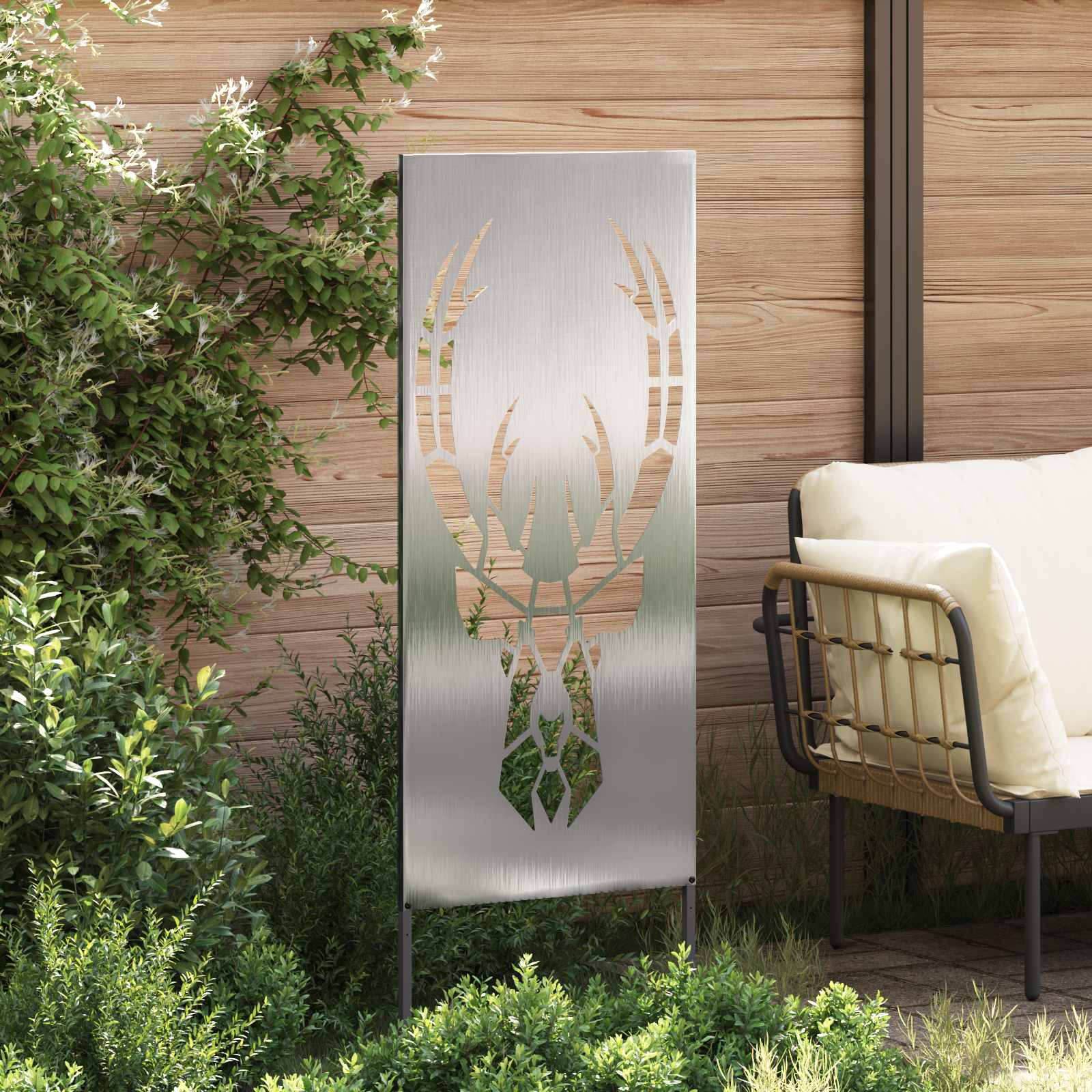 Schermo per privacy in giardino Argento 50 x 140 cm