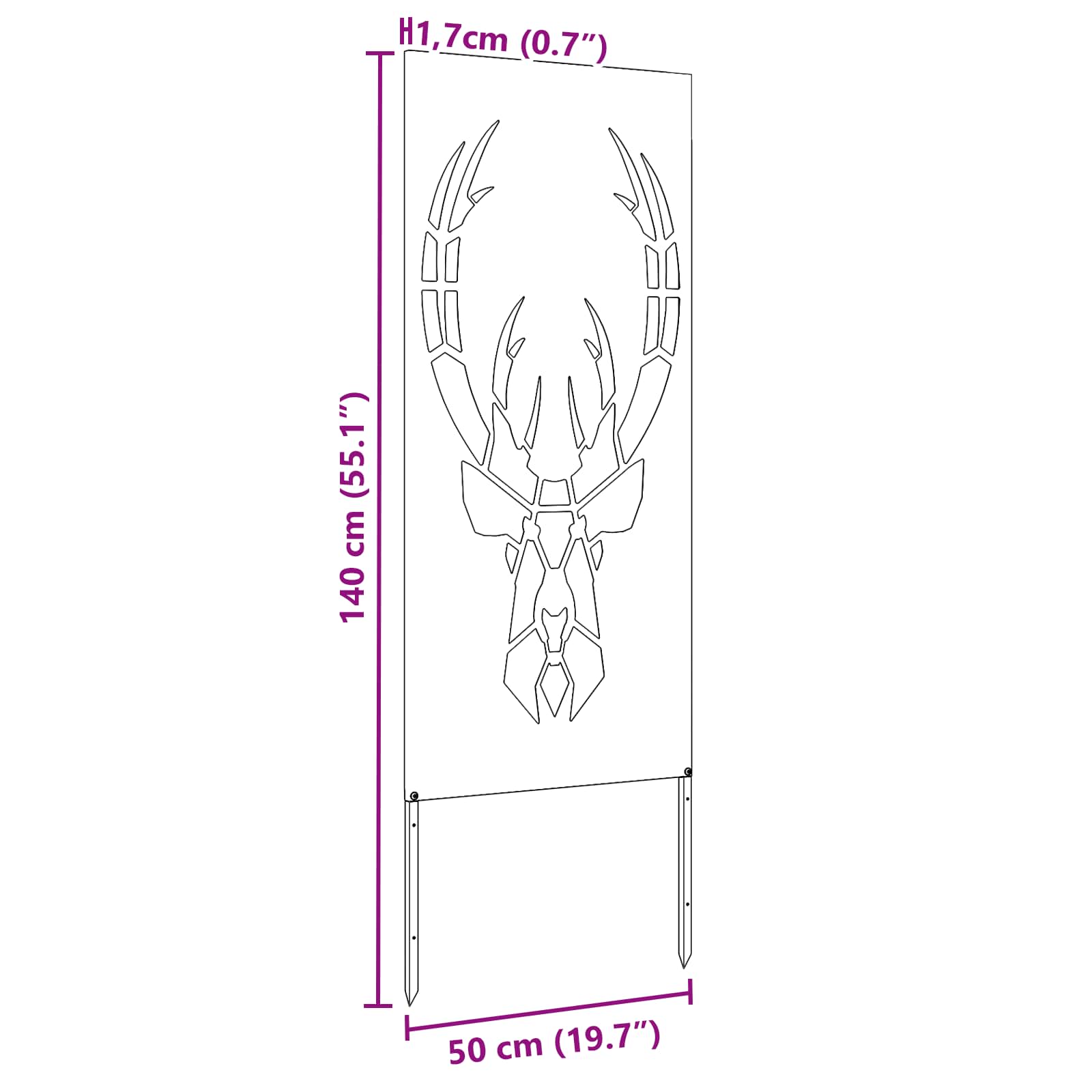 Schermo per privacy in giardino Argento 50 x 140 cm