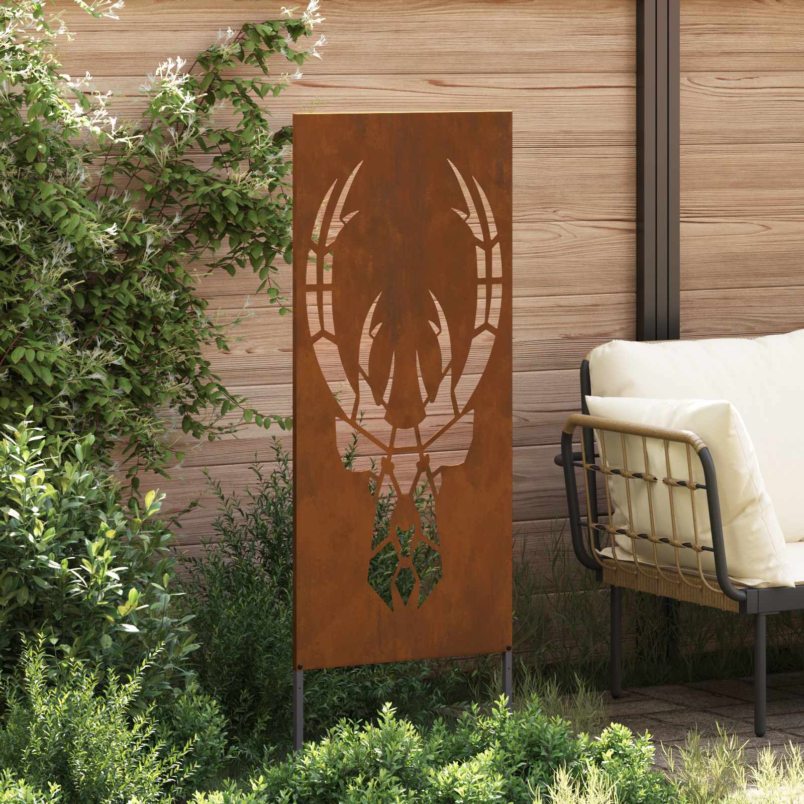 Schermo per privacy in giardino Ruggine 50 x 140 cm
