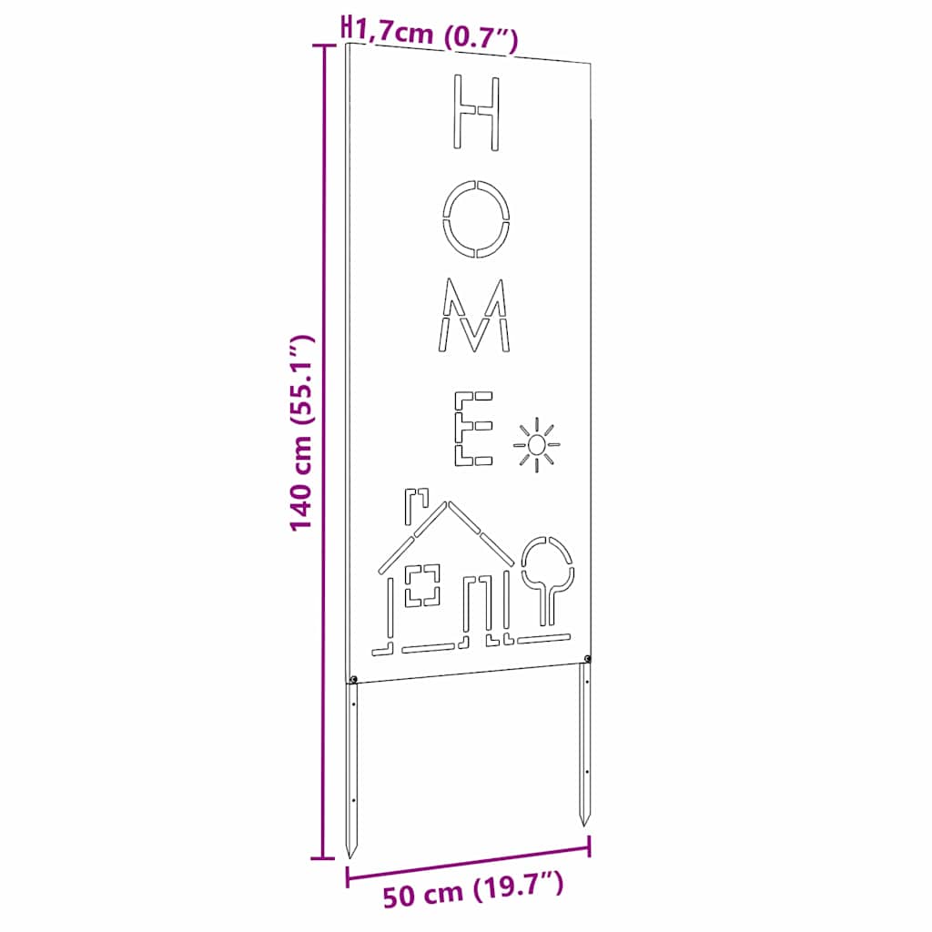 Schermo per privacy in giardino Traforo Antracite 50 x 140 cm
