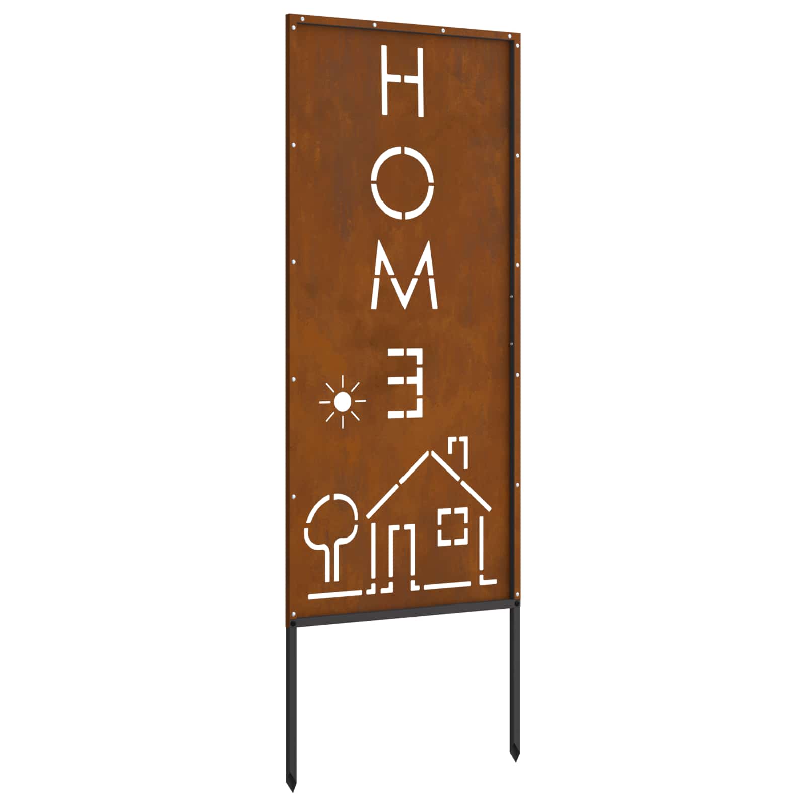 Schermo per privacy in giardino Traforo Ruggine 50 x 140 cm