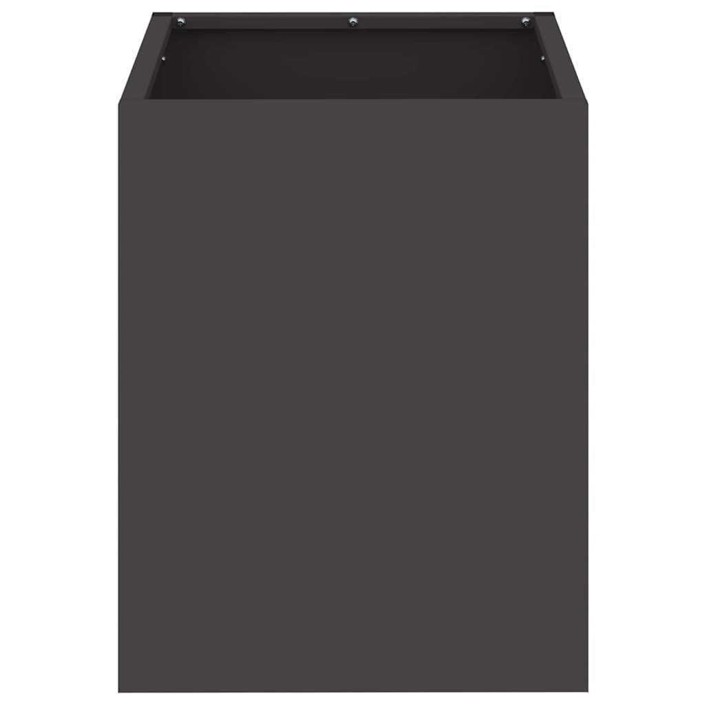 Vaso da giardino Nero 32 x 32 x 40 cm Acciaio laminato a freddo