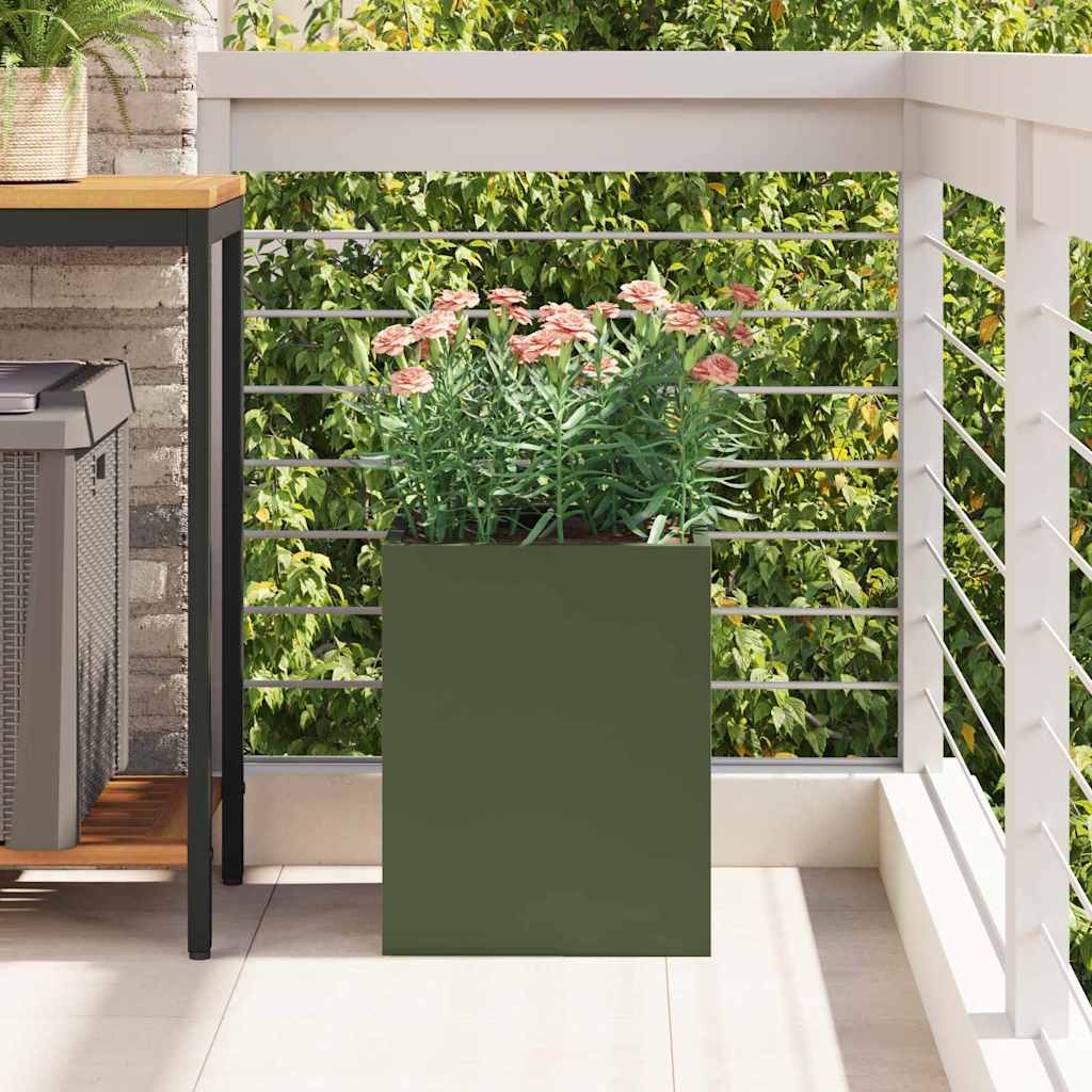Vaso da giardino Verde oliva 32 x 32 x 40 cm