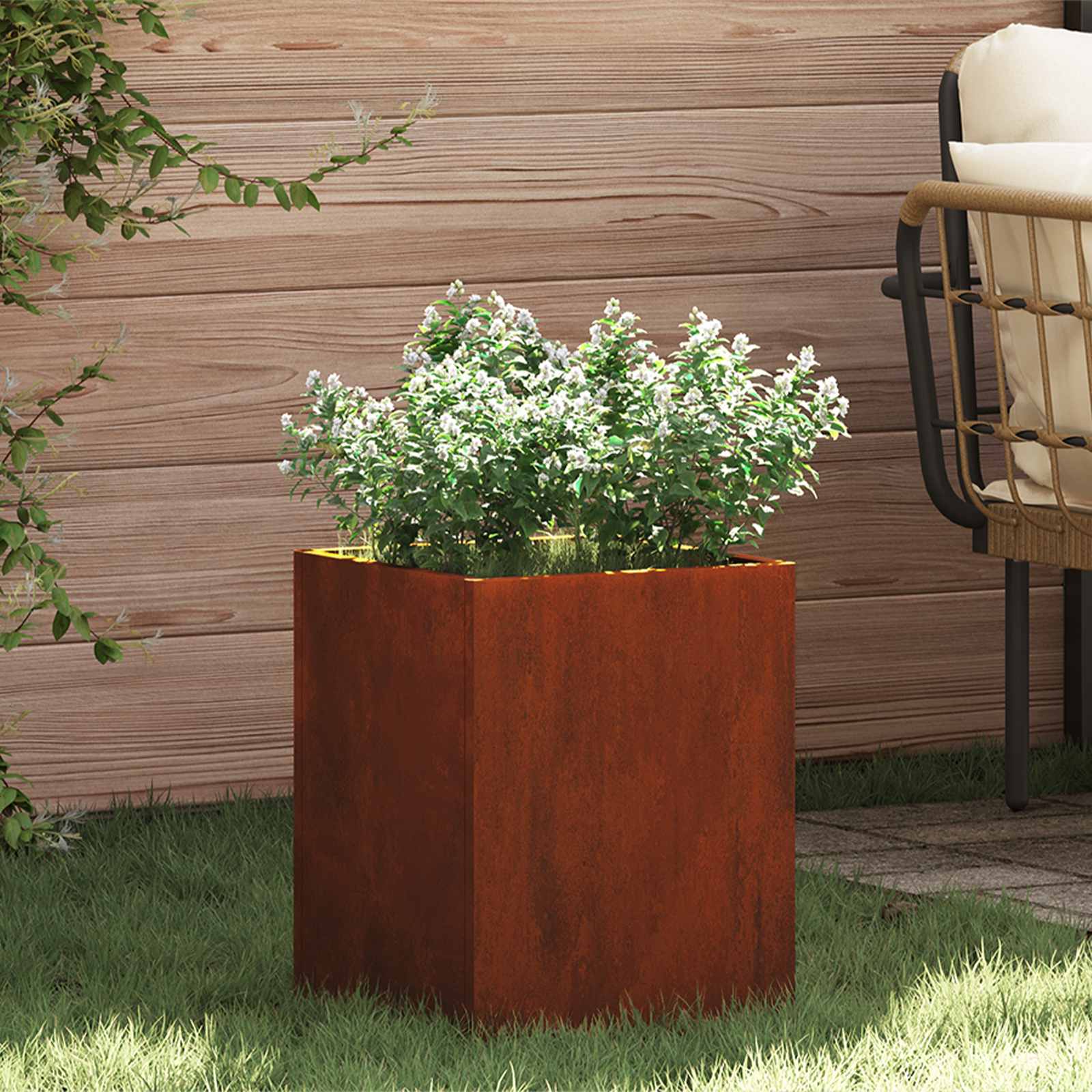 Vaso da giardino Ruggine 32 x 32 x 40 cm