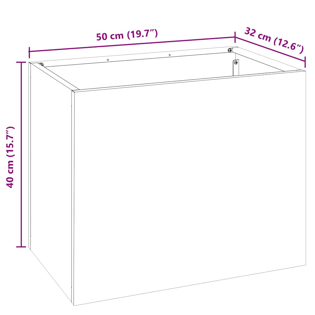 Vaso da giardino Bianco 50 x 32 x 40 cm
