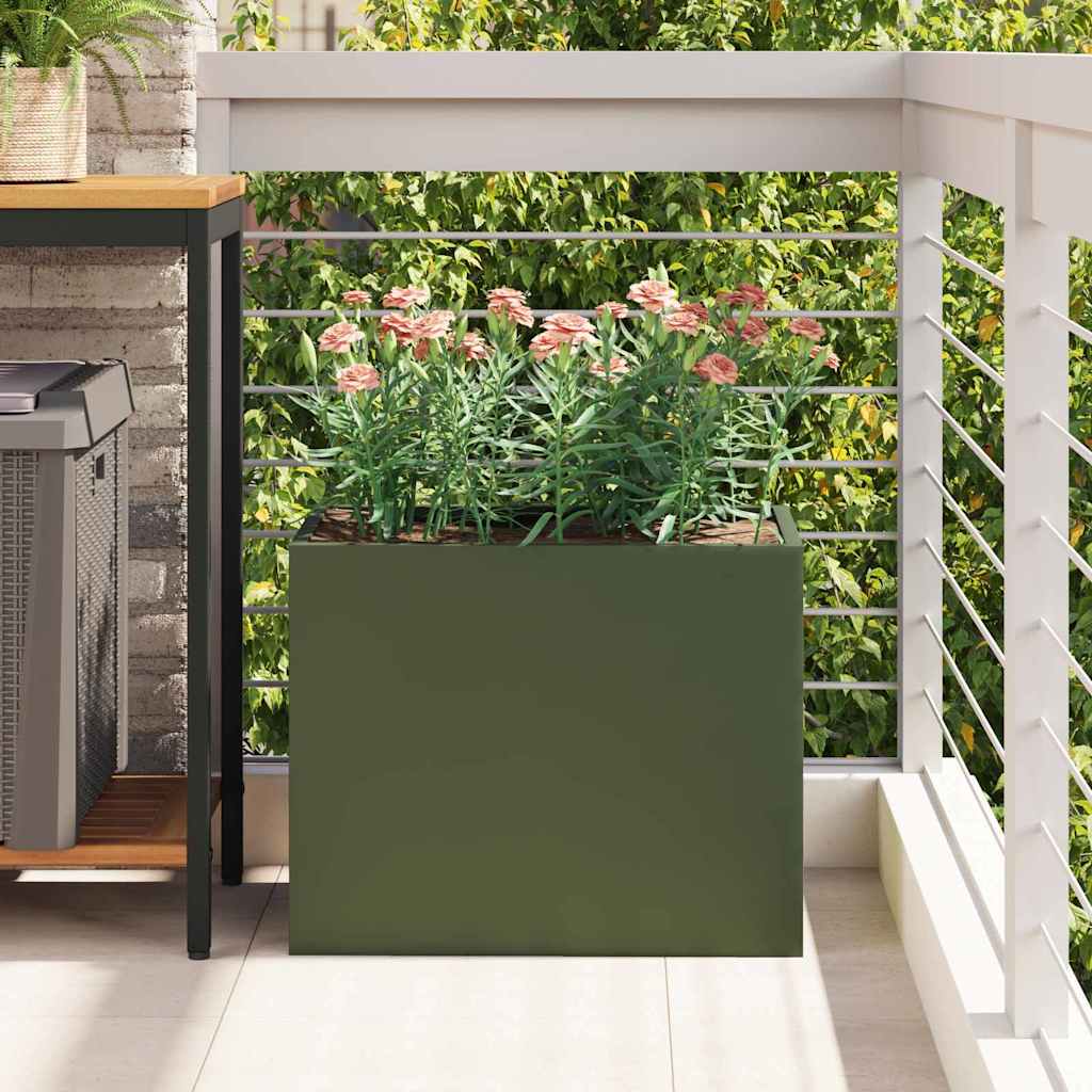 Vaso da giardino Oliver verde 50 x 32 x 40 cm