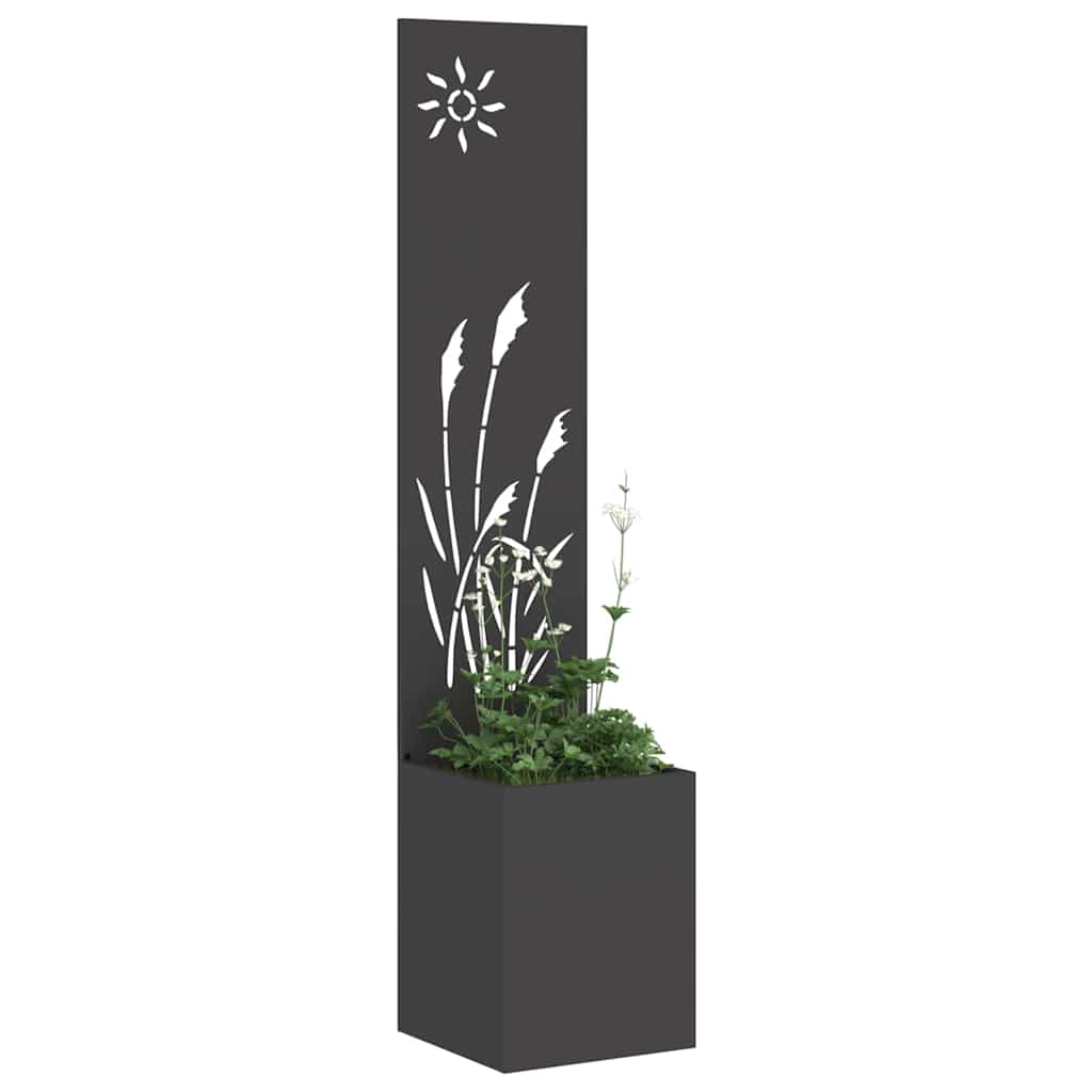 Schermo per privacy in giardino Traforo Nero 32 x 32 x 150 cm