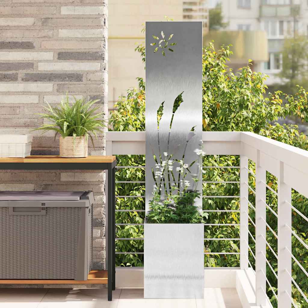Schermo per privacy in giardino Argento 32 x 32 x 150 cm