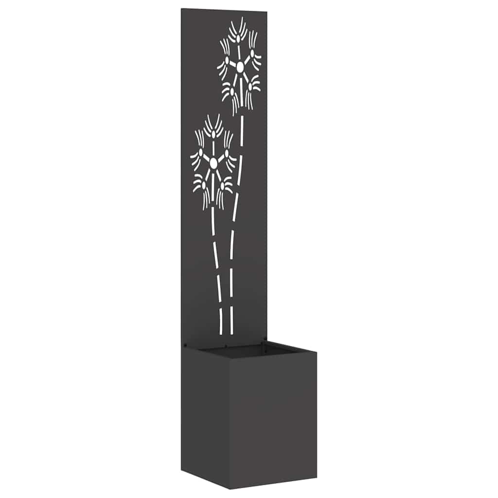 Schermo per privacy in giardino Floreale Nero 32 x 32 x 150 cm