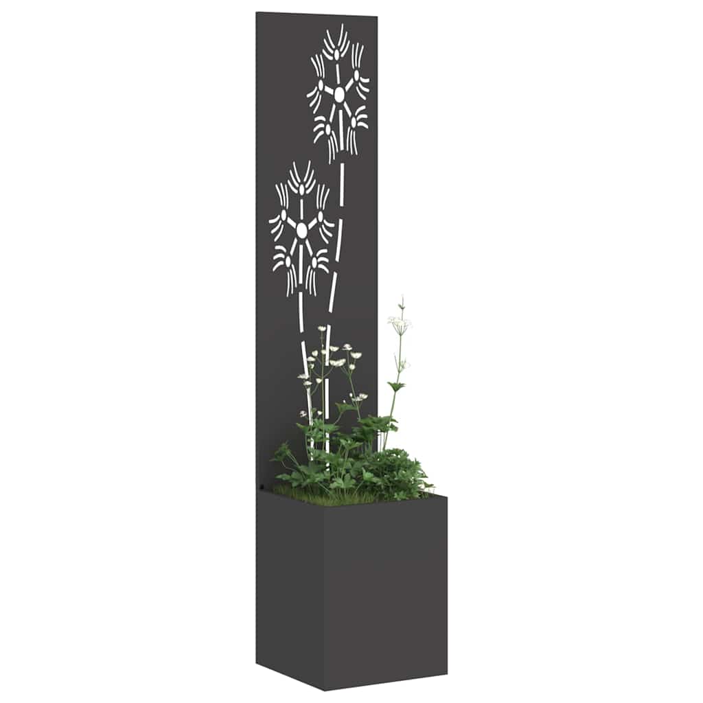 Schermo per privacy in giardino Floreale Nero 32 x 32 x 150 cm