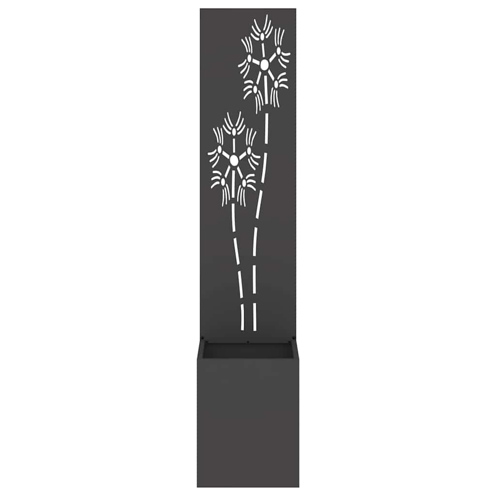 Schermo per privacy in giardino Floreale Nero 32 x 32 x 150 cm