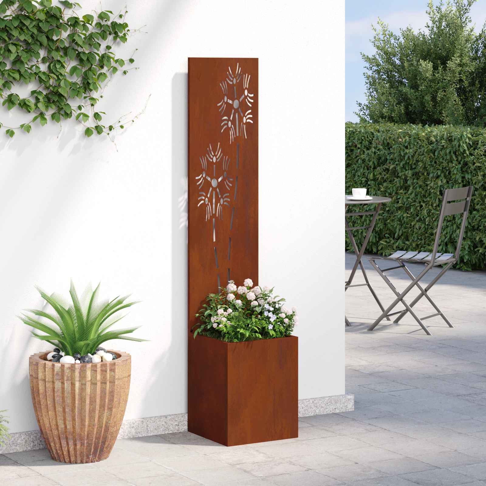 Schermo per privacy in giardino Ruggine 32 x 32 x 150 cm