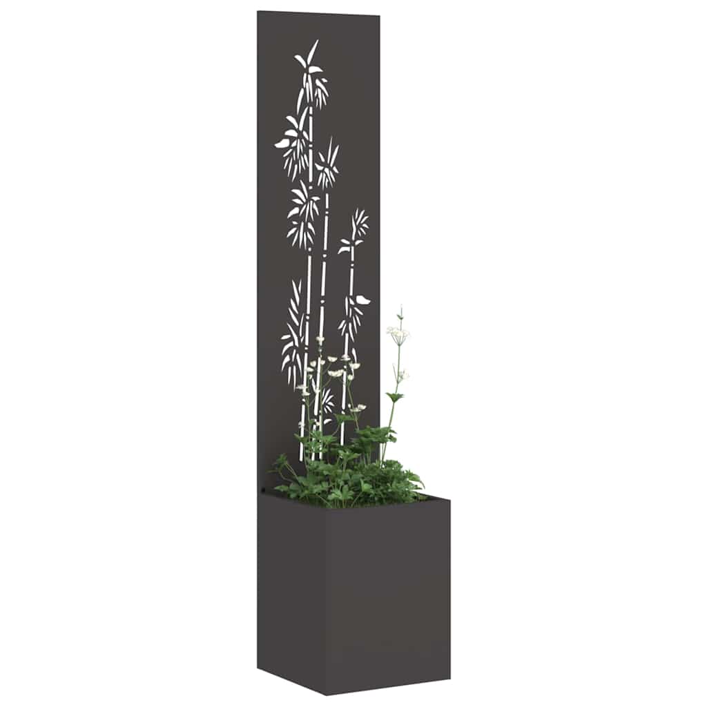 Schermo per privacy in giardino Floreale Nero 32 x 32 x 150 cm