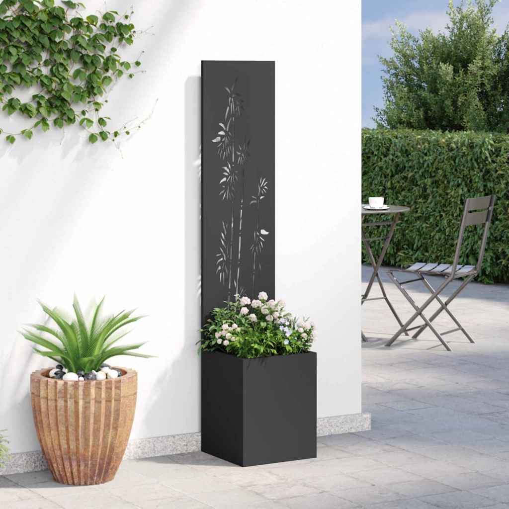 Schermo per privacy in giardino Floreale Nero 32 x 32 x 150 cm