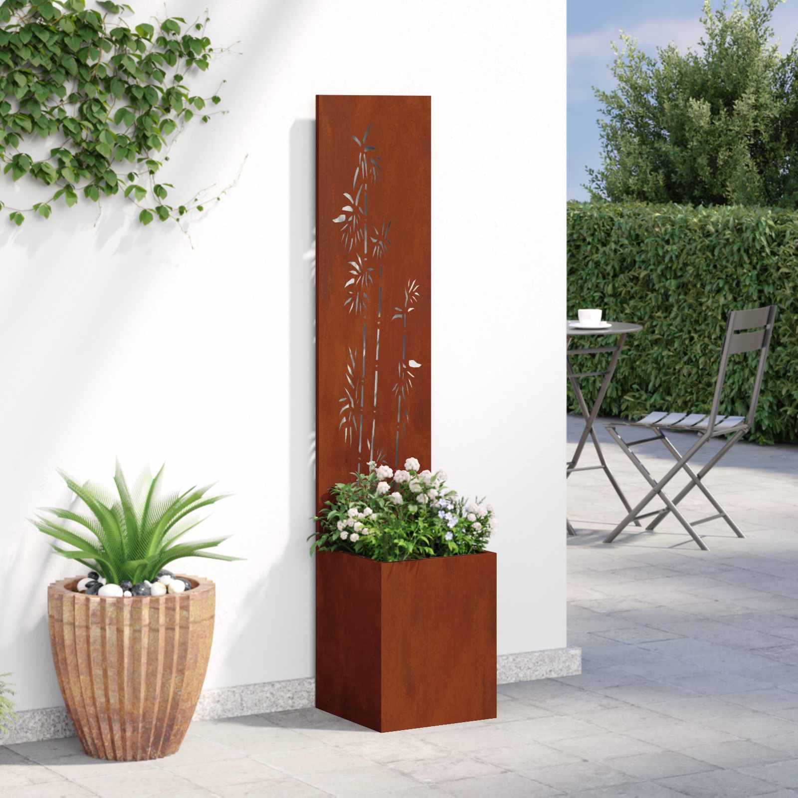 Schermo per privacy in giardino Ruggine 32 x 32 x 150 cm