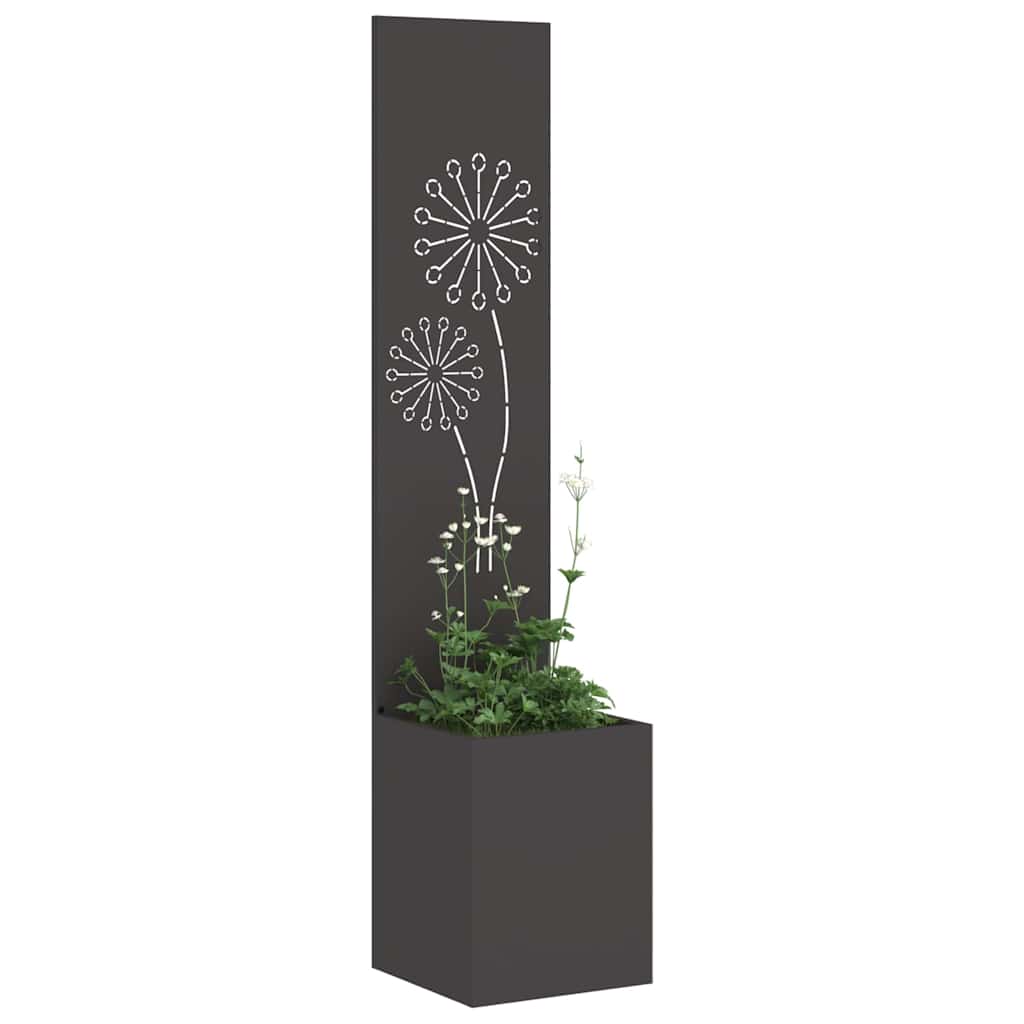 Schermo per privacy in giardino Traforo Nero 32 x 32 x 150 cm