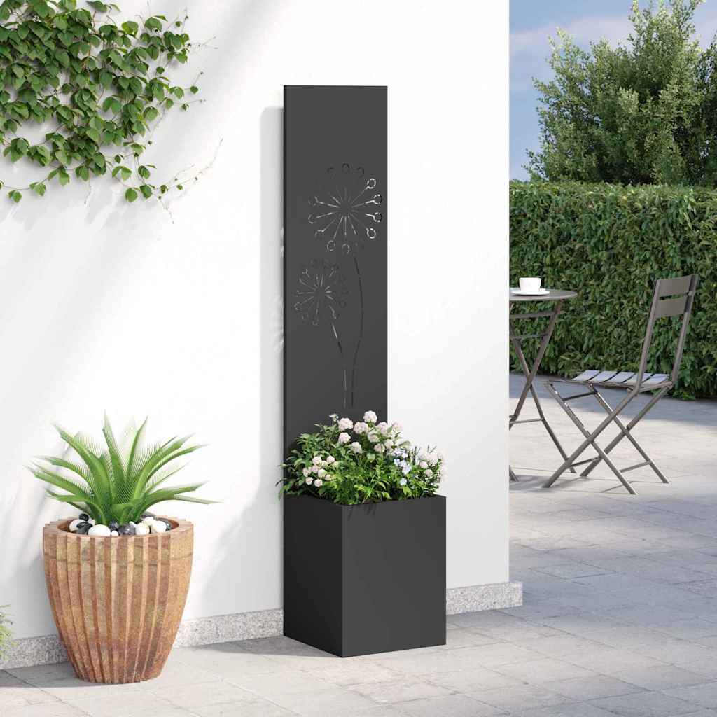 Schermo per privacy in giardino Traforo Nero 32 x 32 x 150 cm