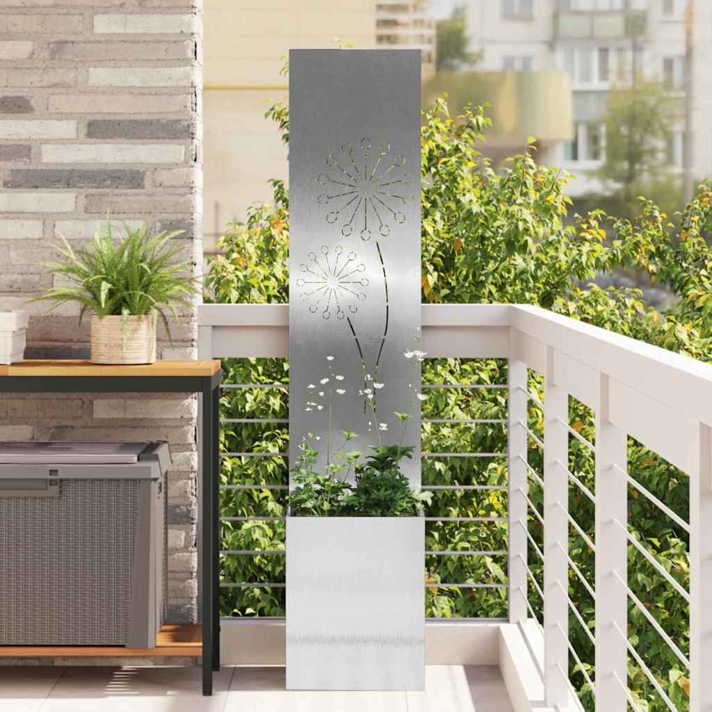 Schermo per privacy in giardino Argento 32 x 32 x 150 cm