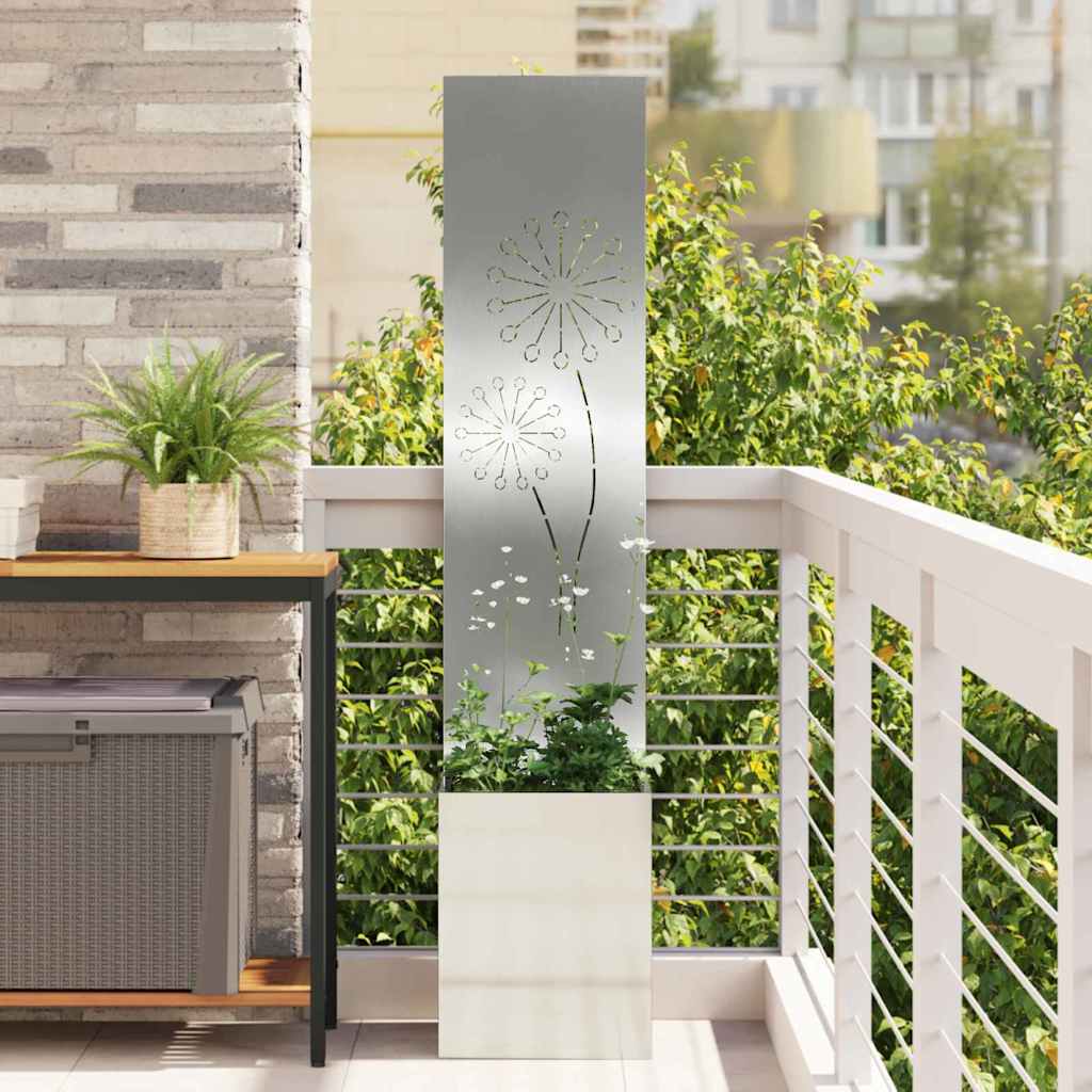 Schermo per privacy in giardino Argento 32 x 32 x 150 cm
