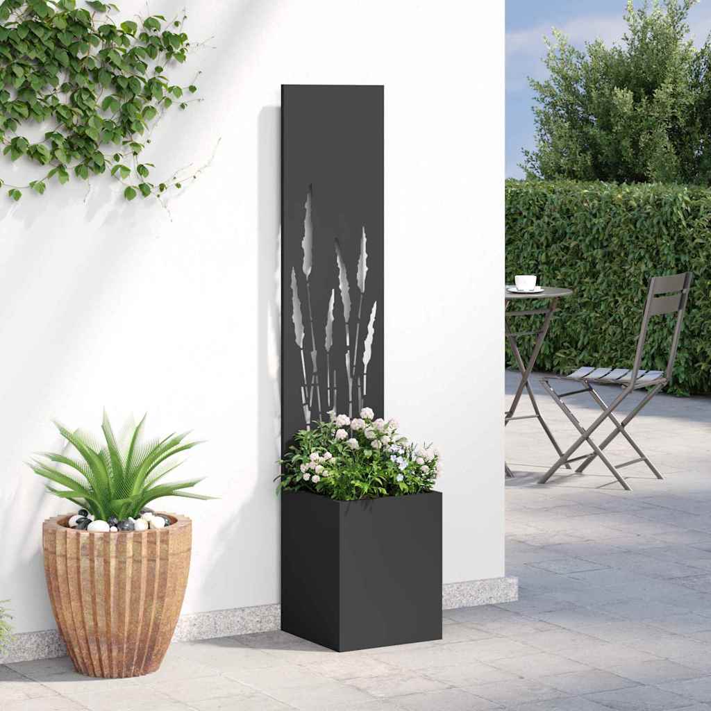 Schermo per privacy in giardino Traforo Nero 32 x 32 x 150 cm