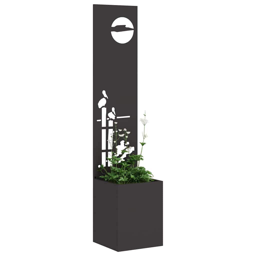 Schermo per privacy in giardino Traforo Nero 32 x 32 x 150 cm