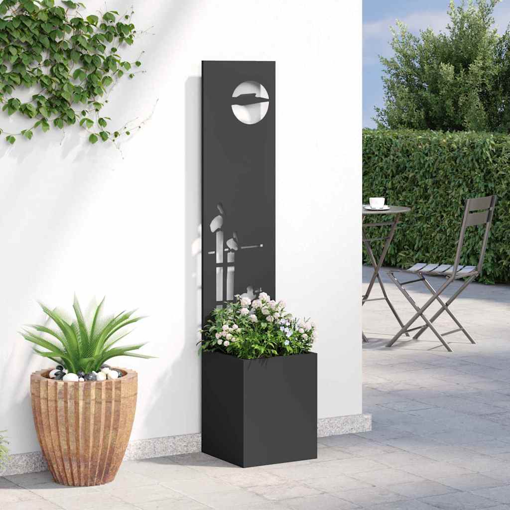 Schermo per privacy in giardino Traforo Nero 32 x 32 x 150 cm