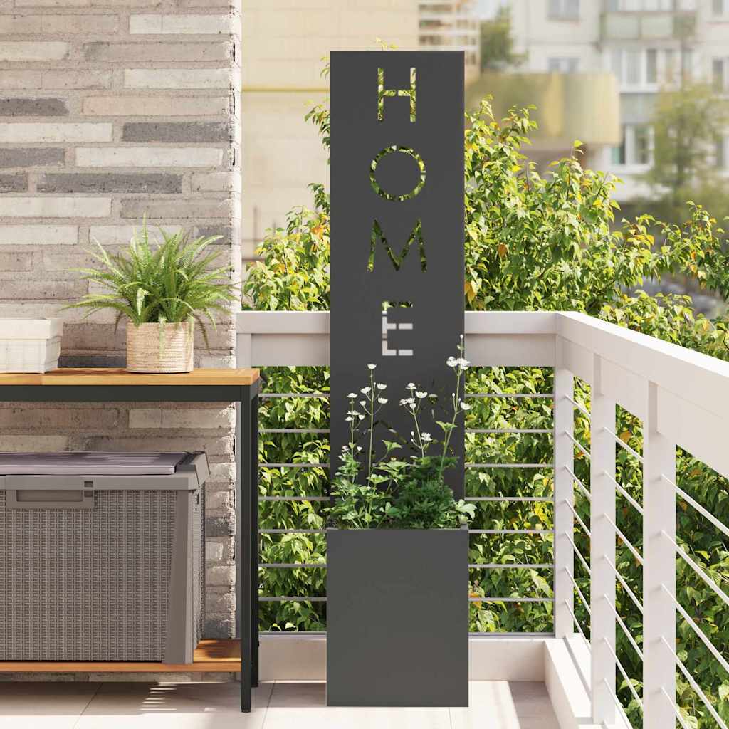 Schermo per privacy in giardino Traforo Nero 32 x 32 x 150 cm