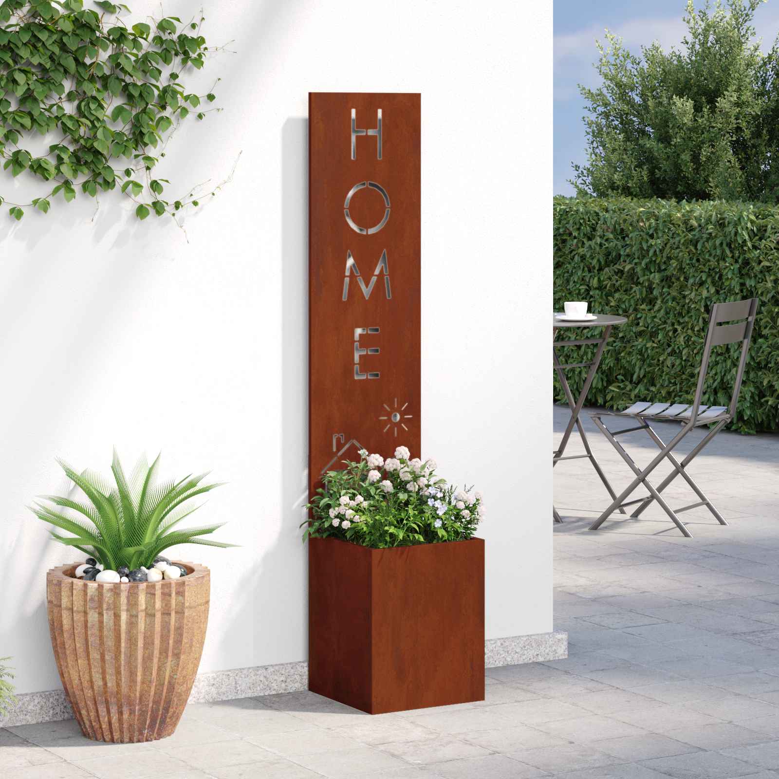 Schermo per privacy in giardino Ruggine 32 x 32 x 150 cm