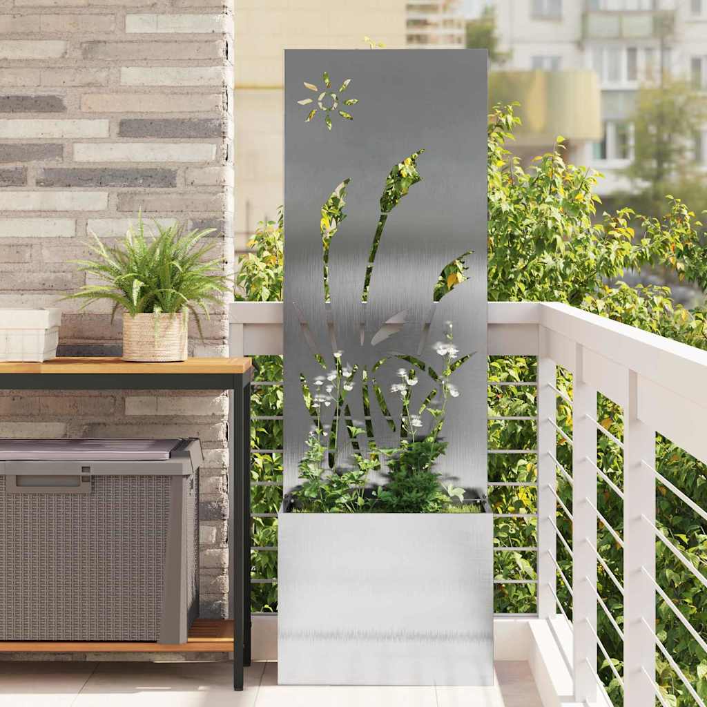 Schermo per privacy in giardino Argento 50 x 32 x 150 cm