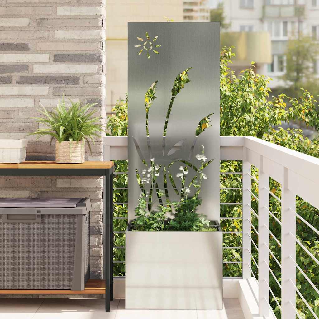 Schermo per privacy in giardino Argento 50 x 32 x 150 cm
