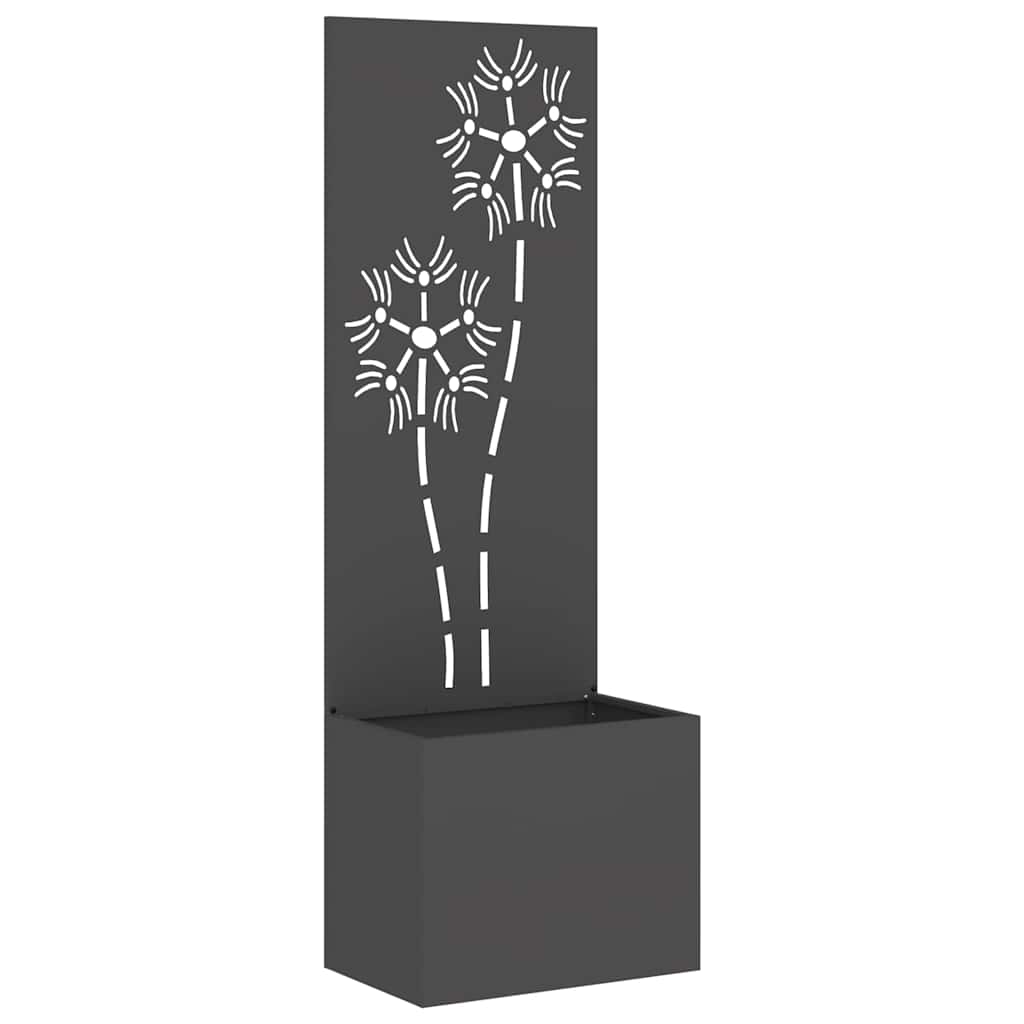 Schermo per privacy in giardino Floreale Nero 50 x 32 x 150 cm