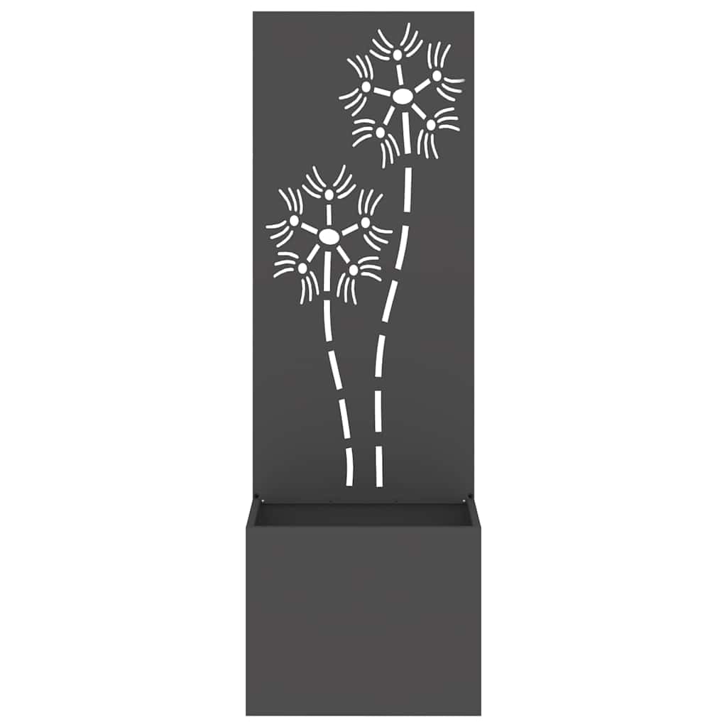 Schermo per privacy in giardino Floreale Nero 50 x 32 x 150 cm