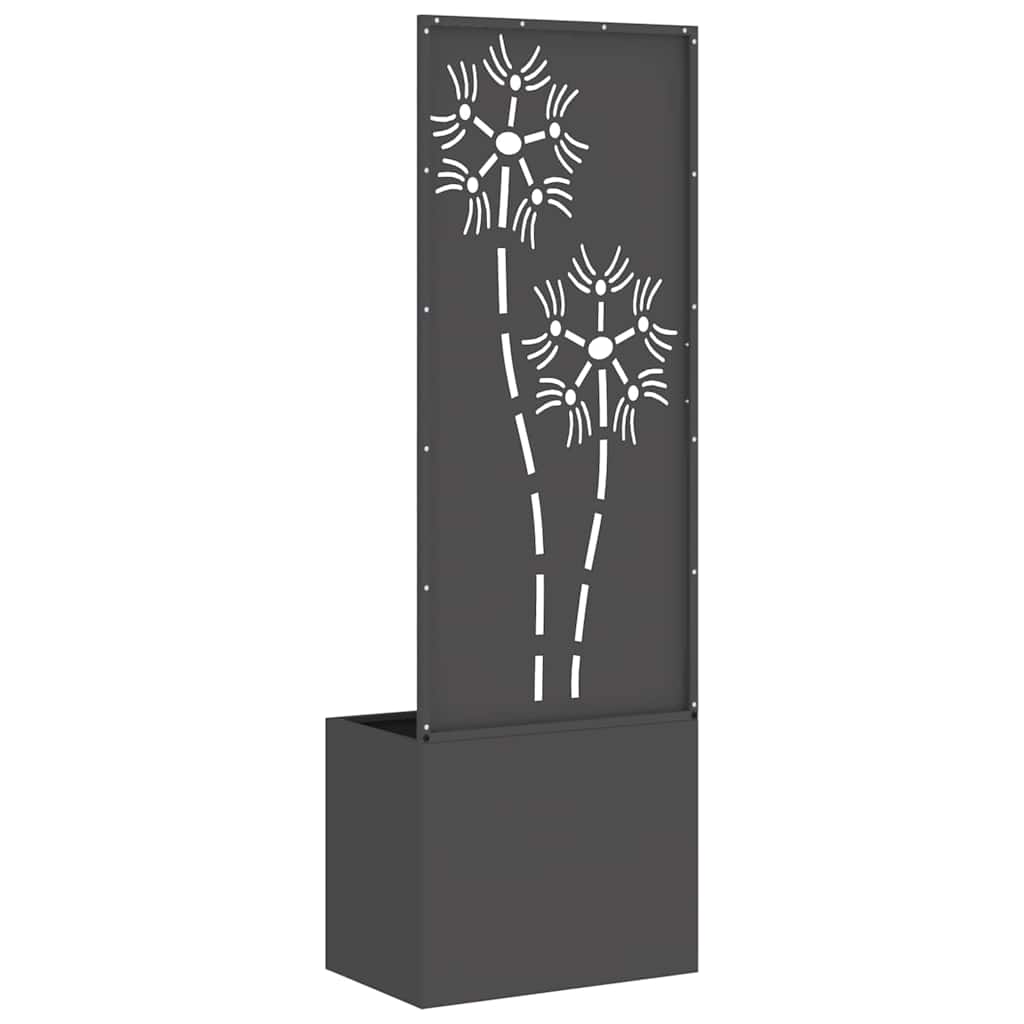 Schermo per privacy in giardino Floreale Nero 50 x 32 x 150 cm