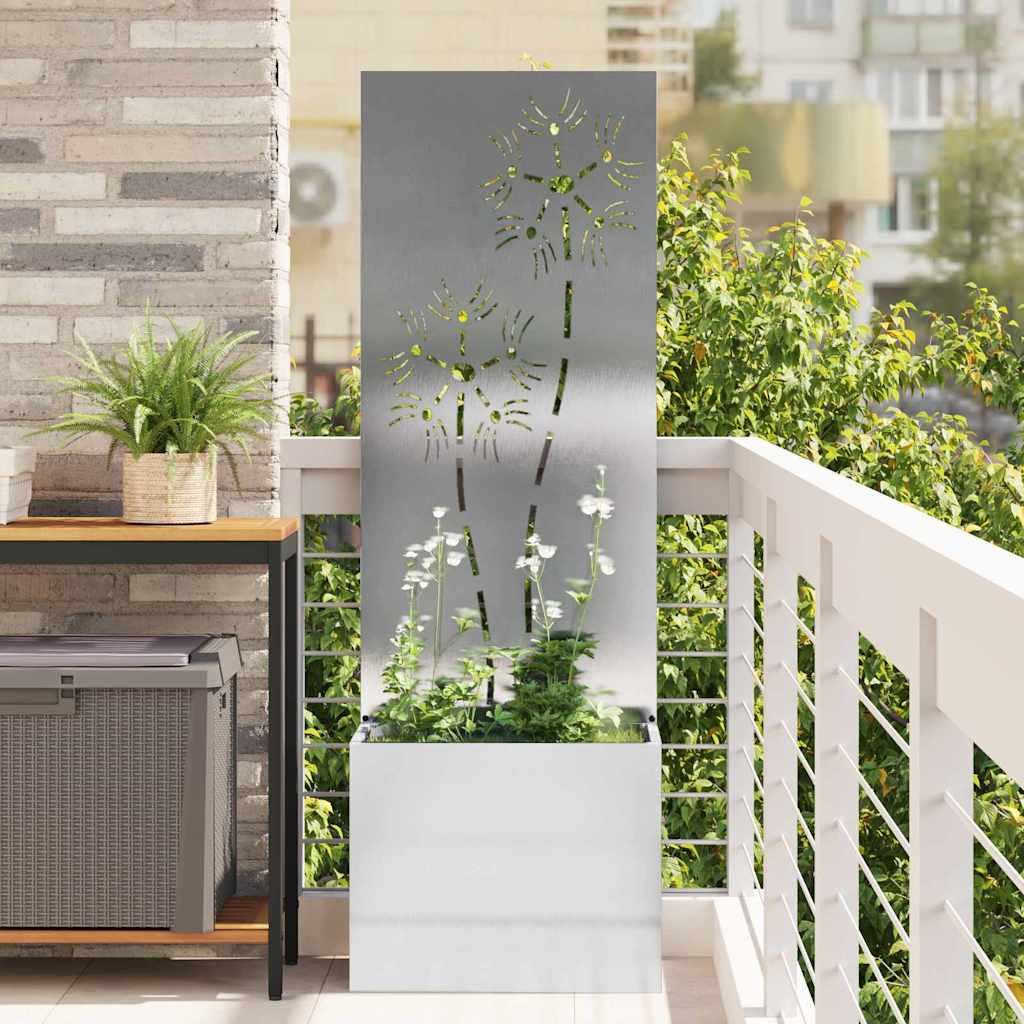 Schermo per privacy in giardino Argento 50 x 32 x 150 cm