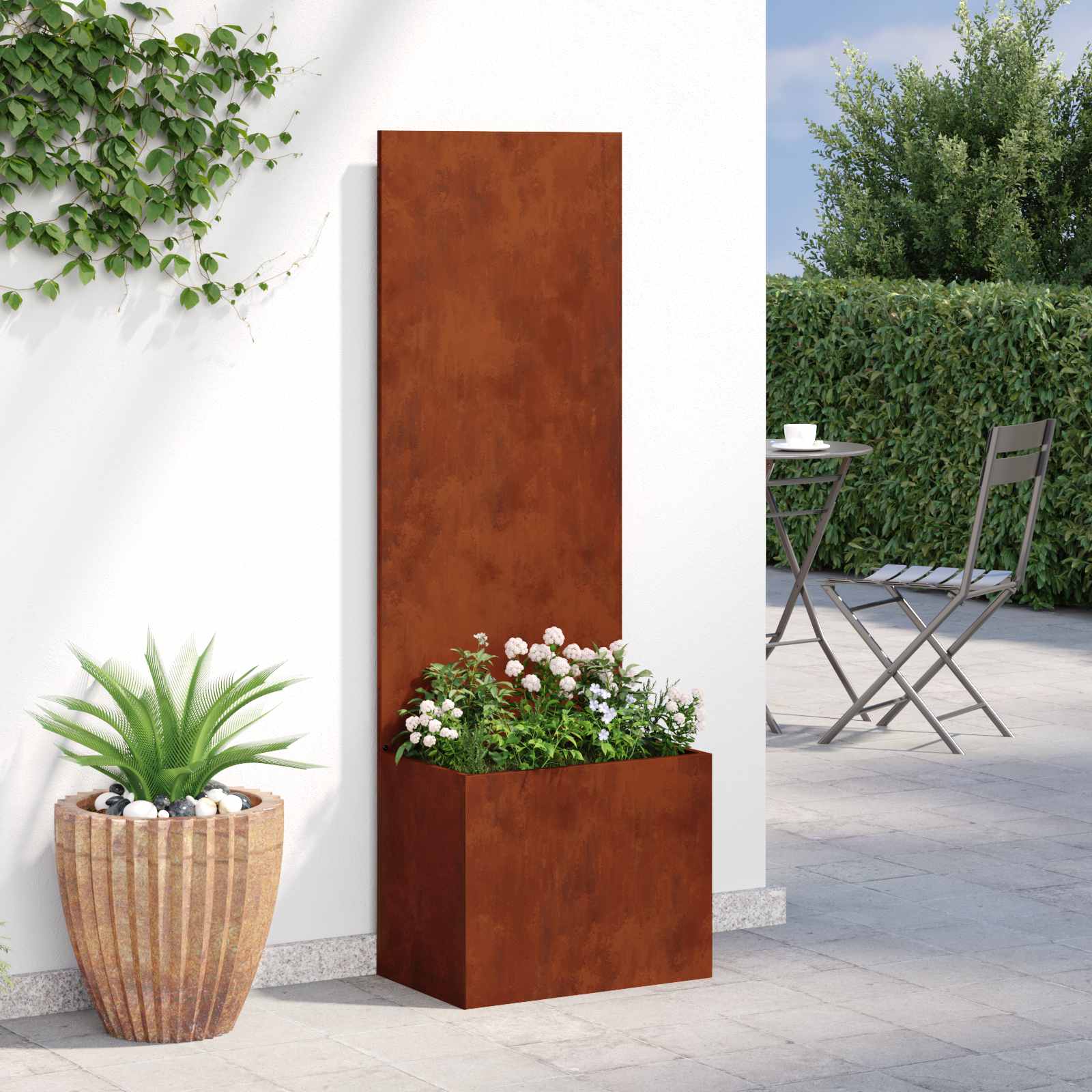 Schermo per privacy in giardino Ruggine 50 x 32 x 150 cm
