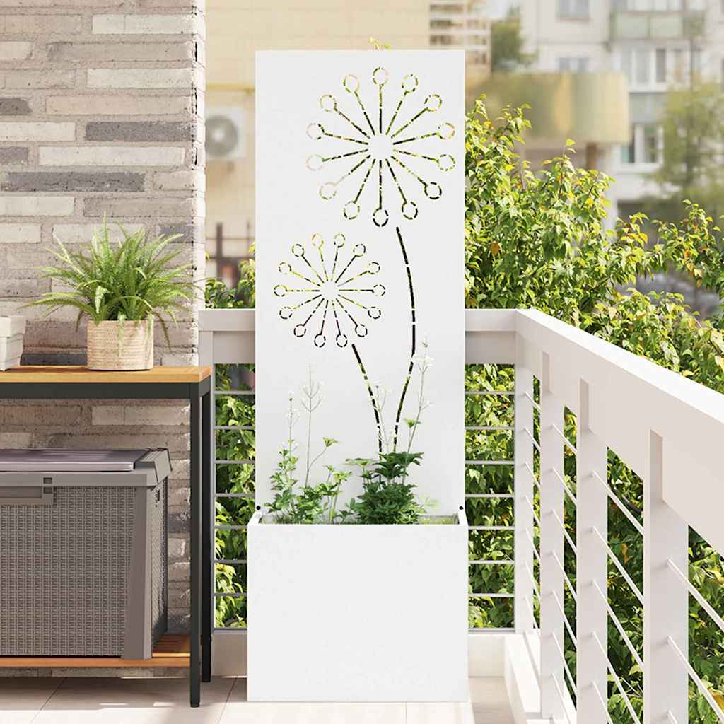 Schermo per privacy in giardino Traforo Bianco 50 x 32 x 150 cm
