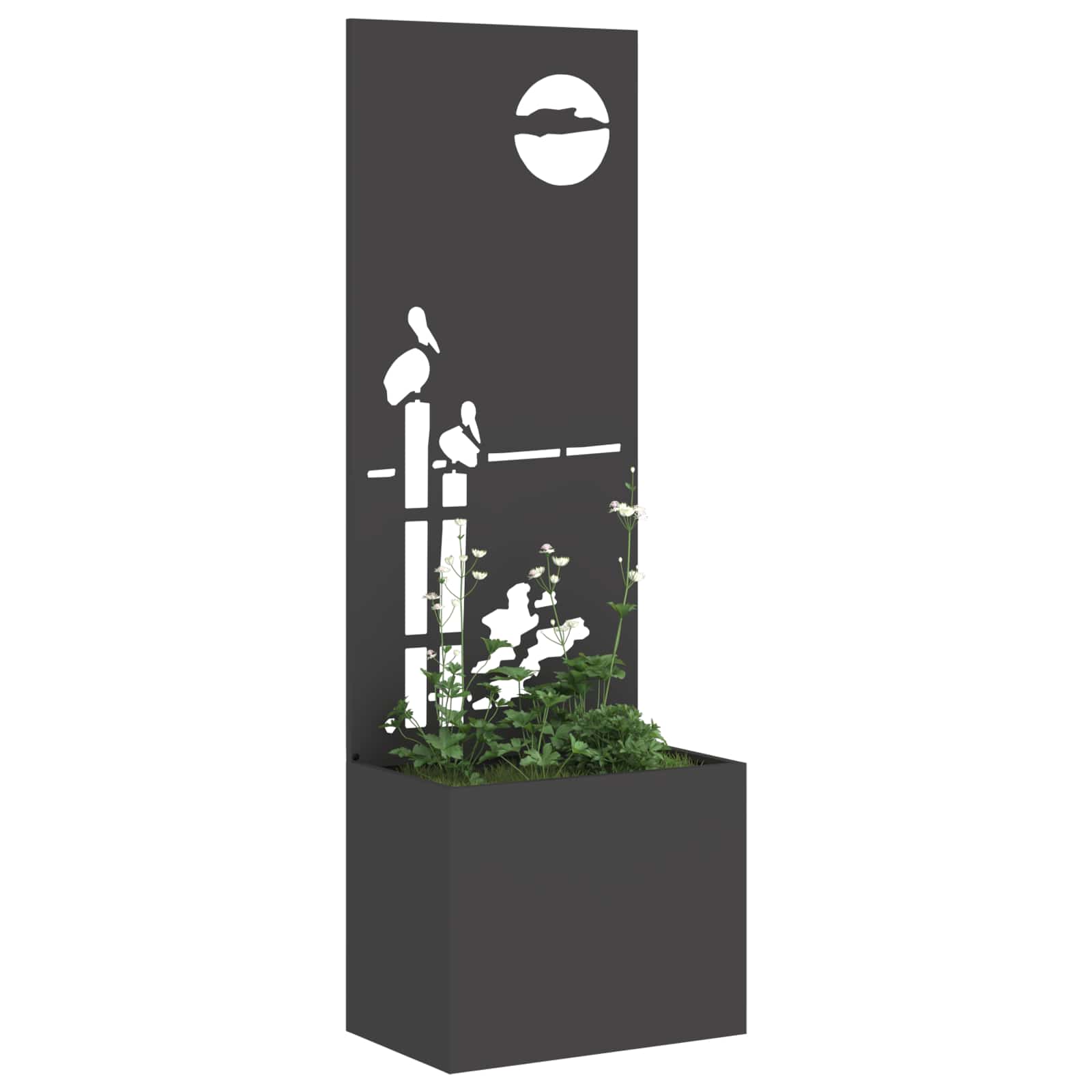 Schermo per privacy in giardino Traforo Nero 50 x 32 x 150 cm