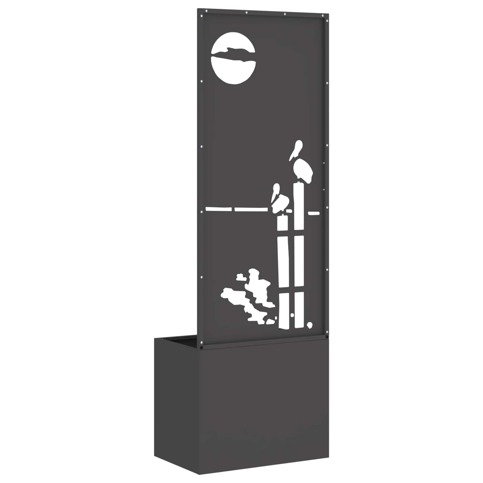 Schermo per privacy in giardino Traforo Nero 50 x 32 x 150 cm